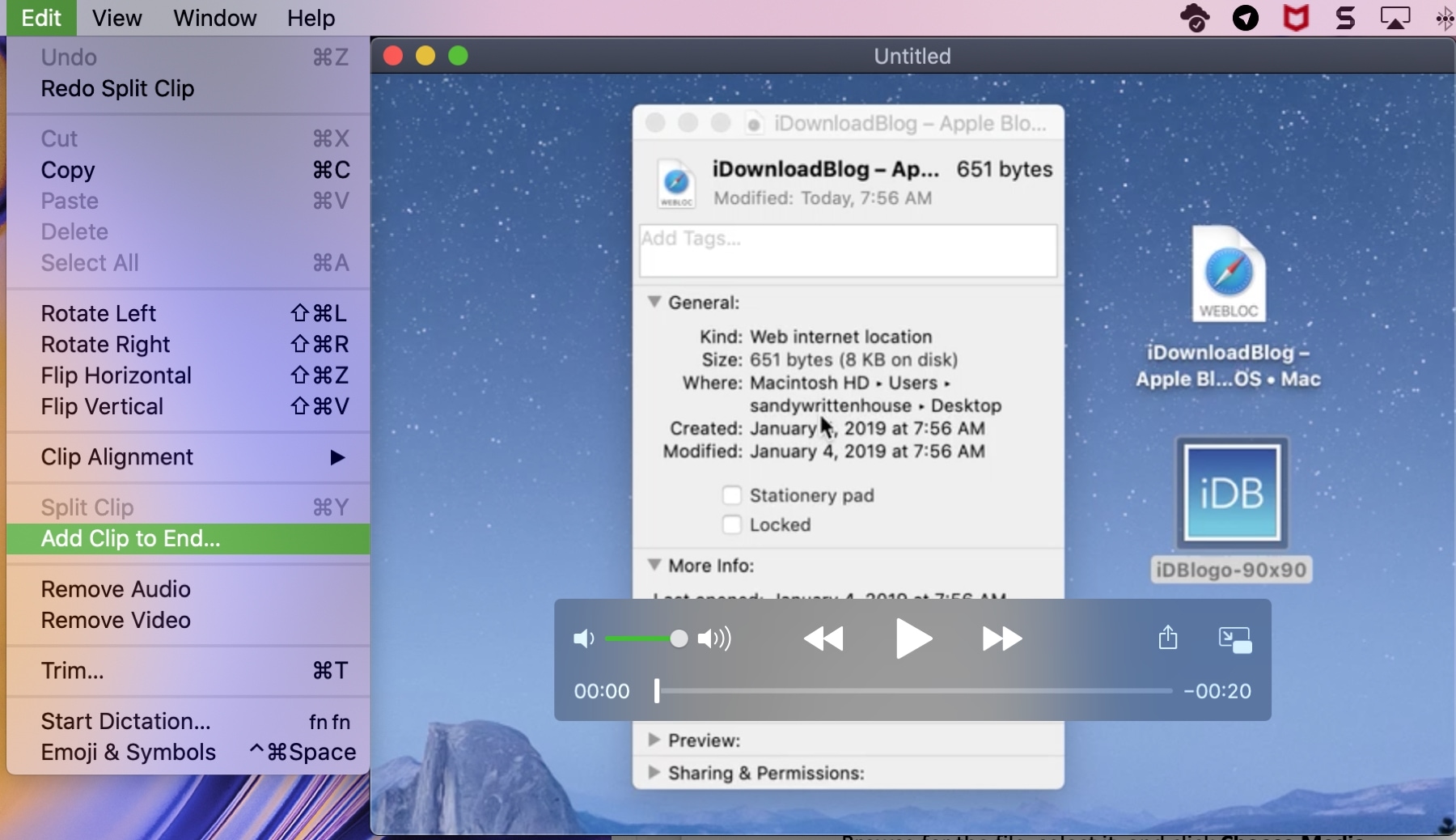 quicktime player for mac editing